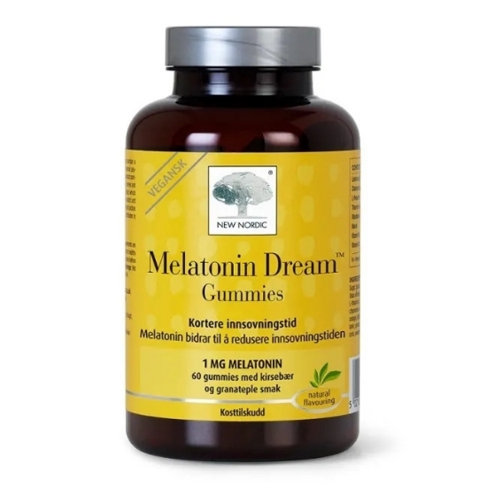 Melatonin Dream Gummies 60 stk – smakfulle kosttilskudd for søvn