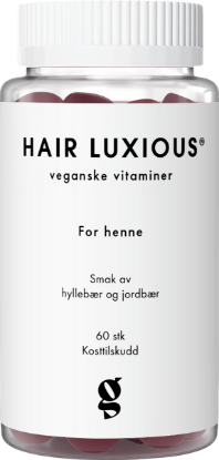 Bilde av Hair Luxious For Henne Gummies  hyllebær og jordbær 60 stk