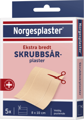 Bilde av Norgesplaster Skrubbsår 5stk 8x10cm