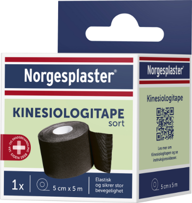 Bilde av Norgesplaster kinesiologitape sort 5cx5m