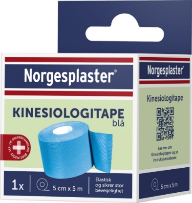 Bilde av Norgesplaster Kinesiologitape blå  5cx5m