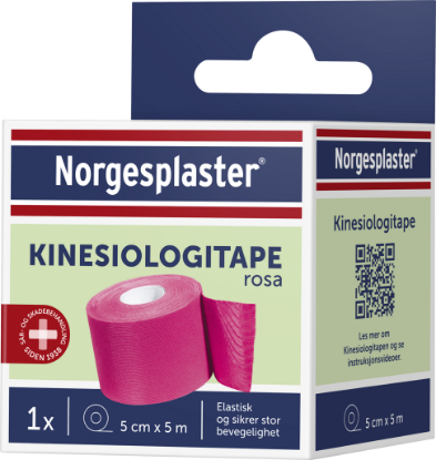 Bilde av Norgesplaster kinesiologtape rosa 5cx5m