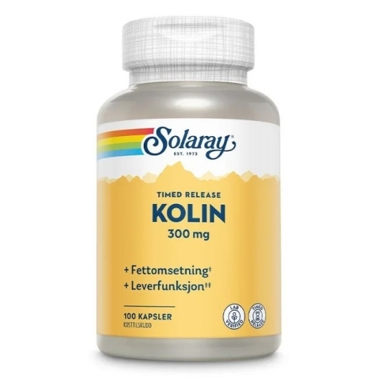 Solaray Kolin 300mg 100 kapsler