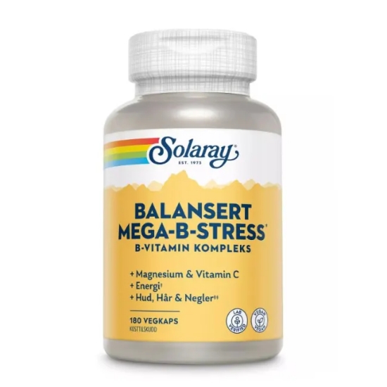 Solaray mega B stress veg 180 kapsler