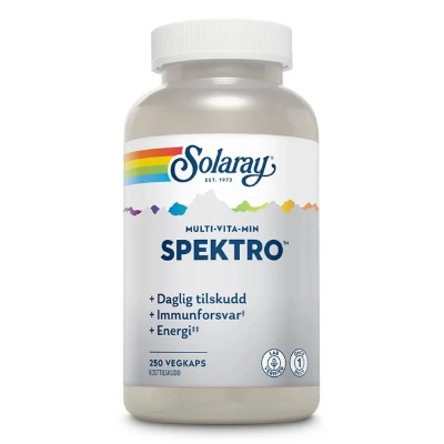 Solaray Spektro Multivitamin med Jern – 250 kapsler