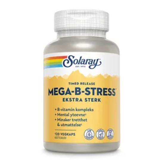 Solaray Mega B stress sterk 120 Vegkapsler