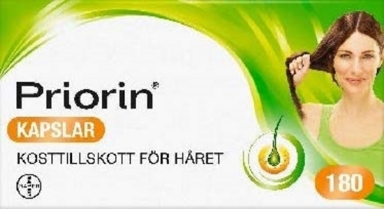 Priorin Kosttilskudd 180 kapsler – Styrker hårvekst og reduserer hårtap