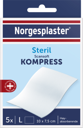 Bilde av Norgesplaster Steril Scansoft kompress L  10x7,5cm