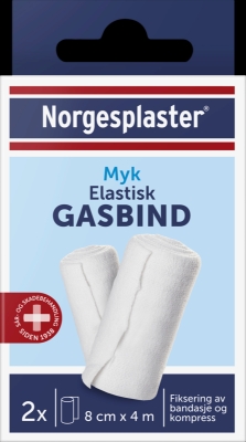 Norgesplaster Elastisk Gasbind 8cmx4m