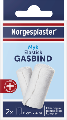 Bilde av Norgesplaster Elastisk Gasbind 8cmx4m
