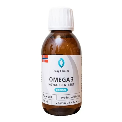 Bilde av Easy Choice Omega-3 høykons. Flytende D3+K2+E 150 ml.