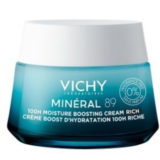 Vichy Minéral 89 100H Moisture Boosting Cream Parfymefri 50ml – Intens Fukt for Sensitiv Hud