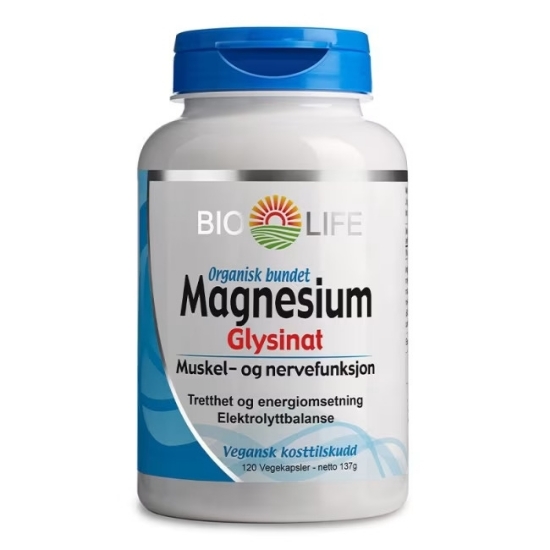 Bio-Life Magnesium Glysinat 120 kapsler