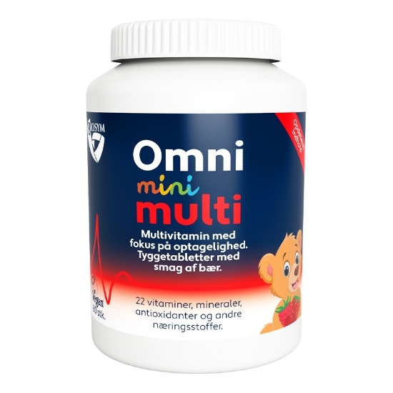 Biosym OmniMini Multi 60 Tyggetabletter - Vegansk Multivitamin til Barn