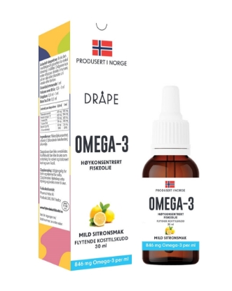 Bilde av Dråpe omega-3 sitron 30 ml