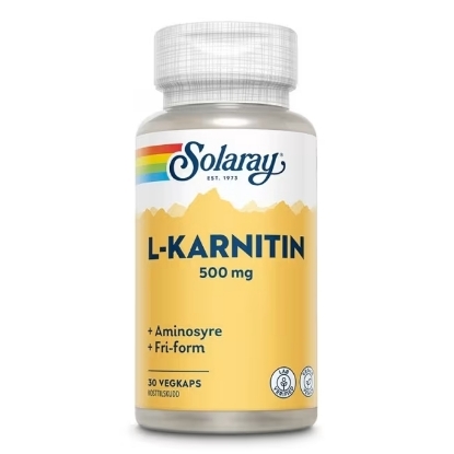 Bilde av Solaray L-karnitin 500 mg 30 kapsler