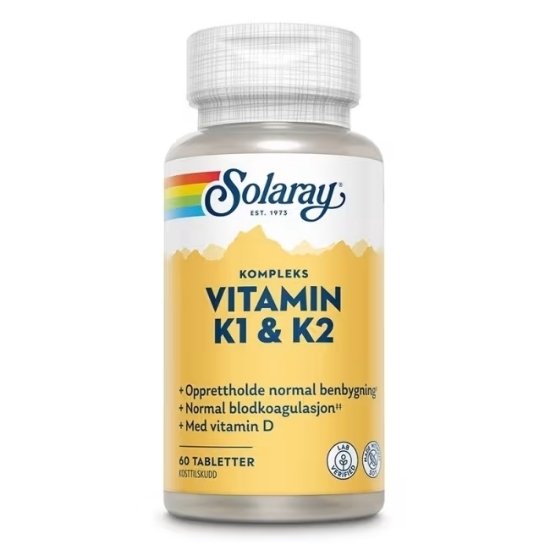 Solaray K Vitamin Kompleks 60 tabletter 