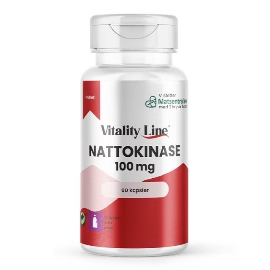 Vitality line nattokinase 100 mg 60 kapsler