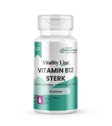 Bilde av Vitality line vitamin b12 sterk 90 tabletter