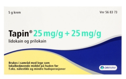 Bilde av Tapin krem 25+25mg/g
