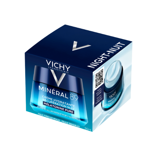 Vichy Minéral 89 Moisture Recovery Night Cream 50 ml – fuktgivende og regenererende nattkrem
