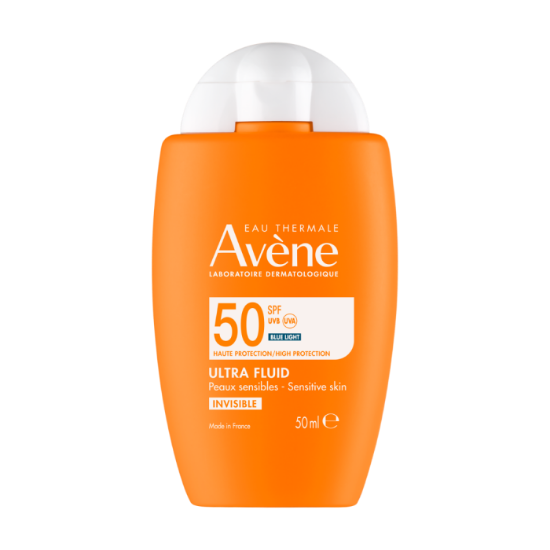 Avène Ultra Fluid Invisible SPF50 50 ml – ultralett og usynlig solkrem for sensitiv hud