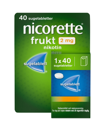 Nicorette sugetabletter 2mg frukt 40 stk