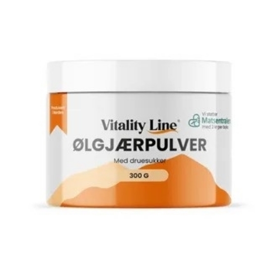 Vitality Line Ølgjærpulver med druesukker 300 g – naturlige B‑vitaminer og energi