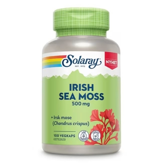 Solaray Irish Sea Moss 500mg, 100 kapsler 