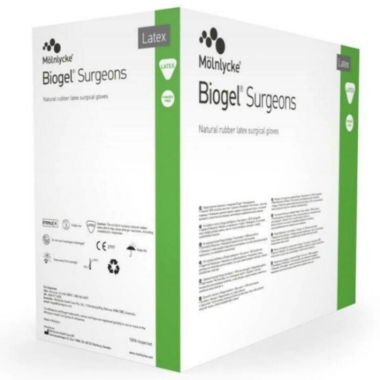Biogel Surgeons Operasjonshanske Latex Pudderfri nr 8 50 par