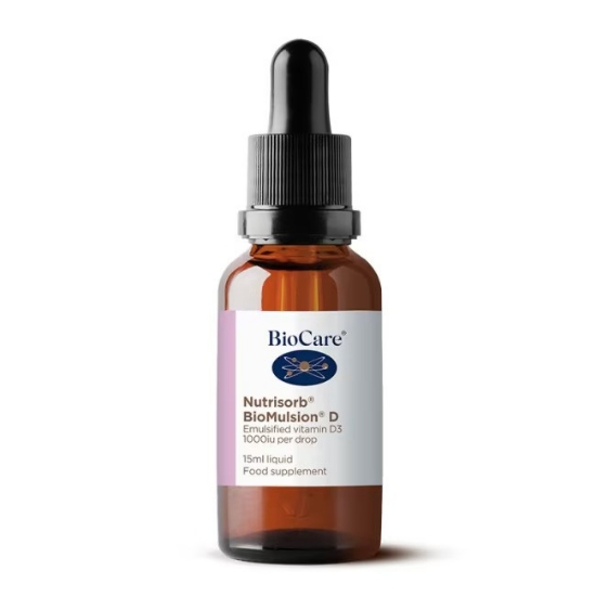 Biocare vit D3 dråper 1000 IE  BioMulsion® Nutrisorb® 15ml