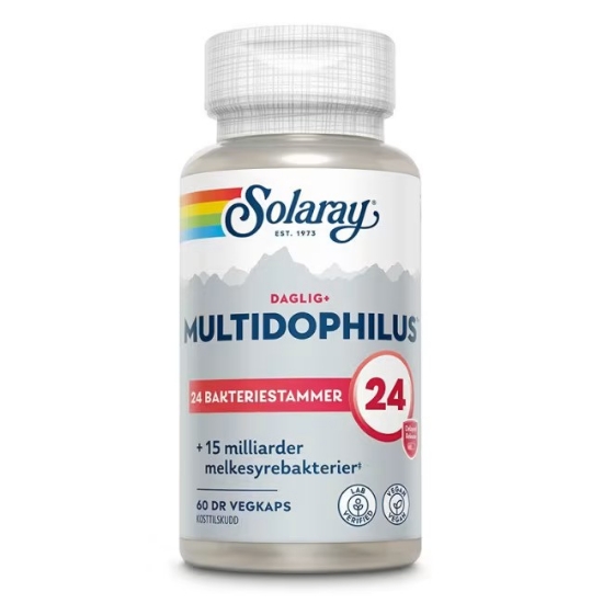 Solaray Multidophilus™ 24 Daglig+ 60 kapsler