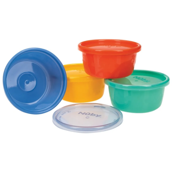 Nuby Snackskåler med lokk 4 stk