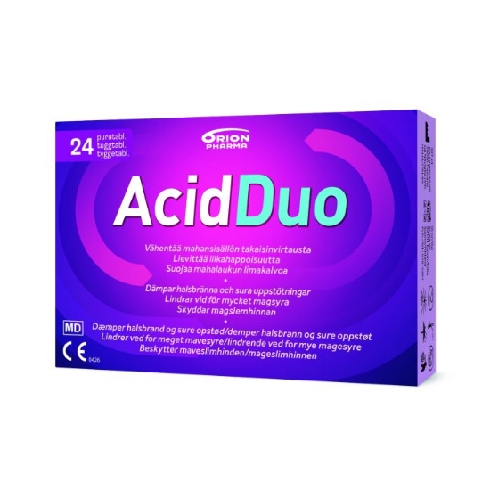 Acidduo tyggetabletter 24 stk