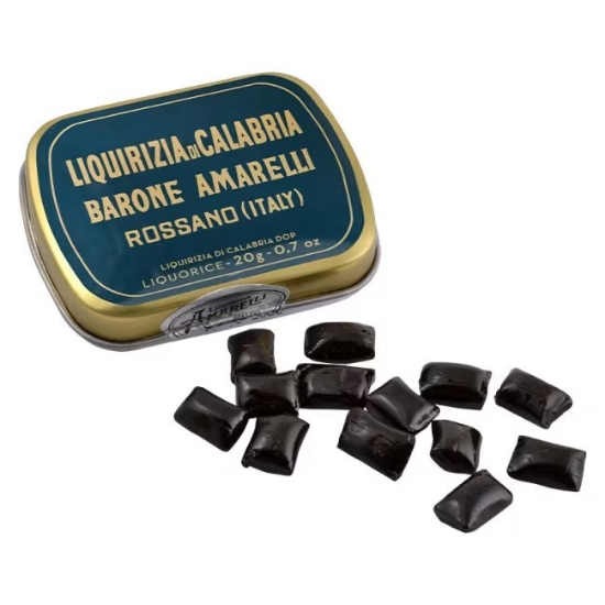 Lakris pastiller, ekte italienske i liten blikkeske 20g