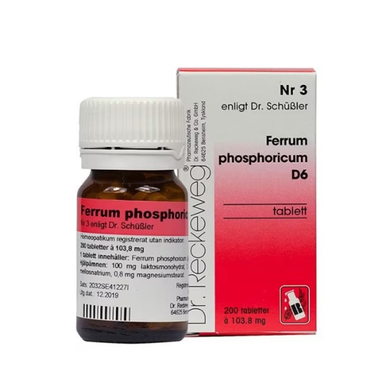 Cellesalt nr.3 (Ferrum Phos) D6 200 Tabletter