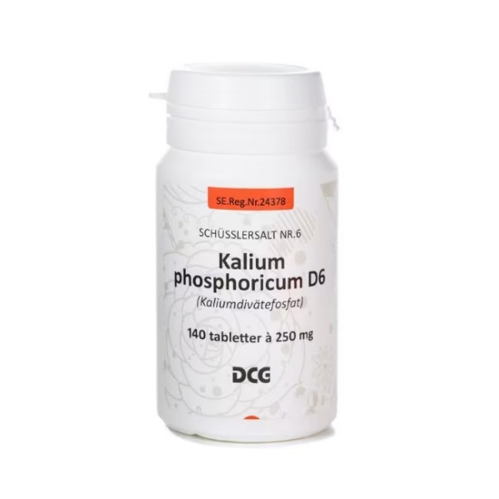 Cellesalt, Schüssler nr.6 (Kalium Phosph) D6 140 Tabletter