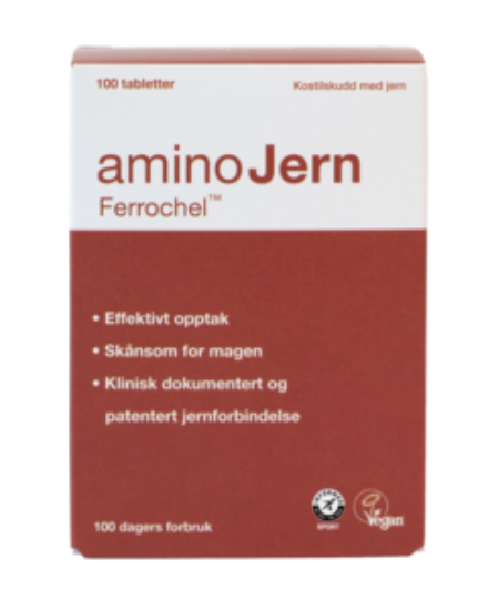 Ferrochel aminojern tab 21mg 100 stk
