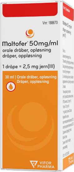 Maltofer dråper 50 mg/ml 30 ML
