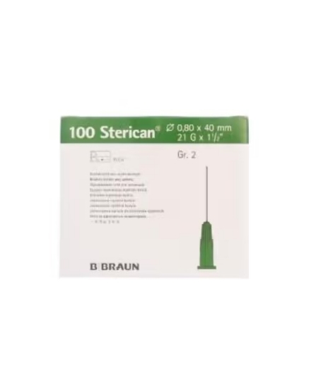 Kanyle Grønn 0,8x40 mm G21x1 1/2 Sterican 100 stk