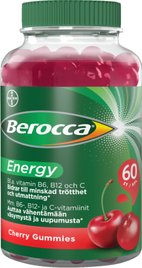 Berocca energy gummies cherry 60 stk
