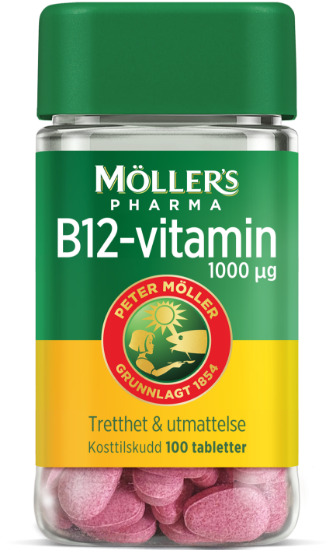 Möller's Pharma B12-vitamin 1000 µg tabletter 100 stk