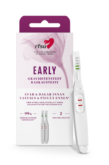 RFSU Early Graviditetstest – Tidlig og pålitelig graviditetstest (2 stk)