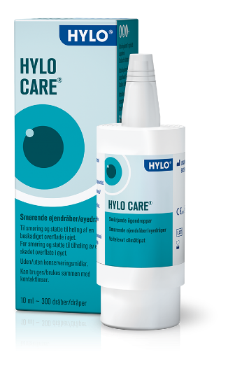 Hylo Care smørende øyedråper 10 ml – gir langvarig fukt og beskyttelse ved tørre og irriterte øyne.