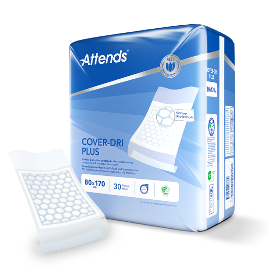 Attends Cover-Dri 80x170 cm – 30 stk | Ekstra stor beskyttelse