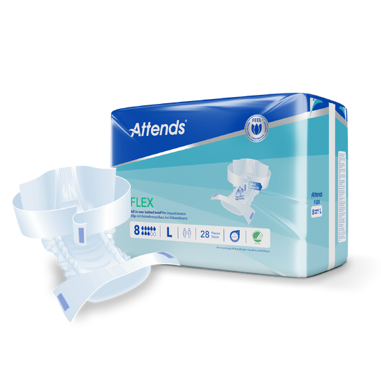 Attends Flex 8 L beltebleier – 28 stk