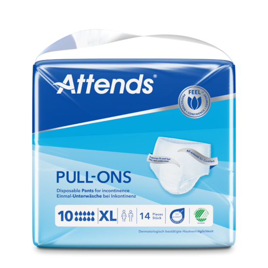 Attends Pull‑Ons 10 XL – pakke med 14 stk bleiebukser