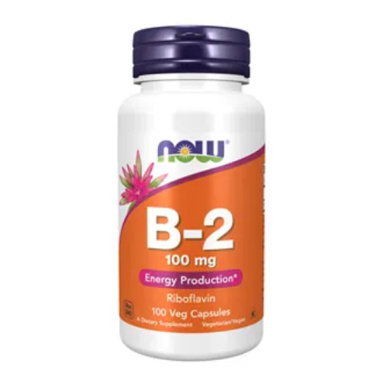 Now Vitamin B2 100 mg – 100 kapsler produktbilde