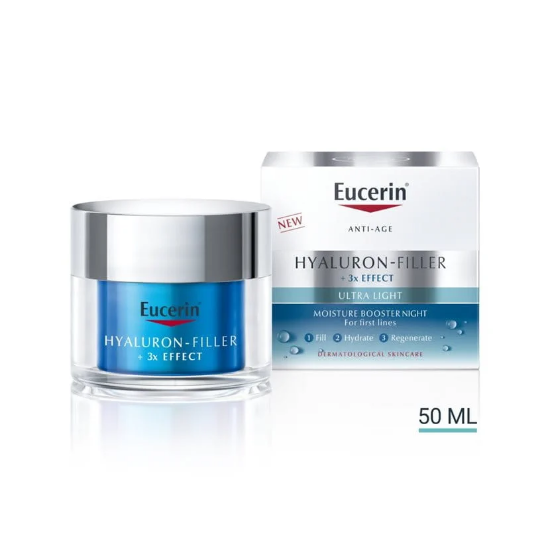 Eucerin Hyaluron‑Filler Moisture Booster Night 50 ml flaske