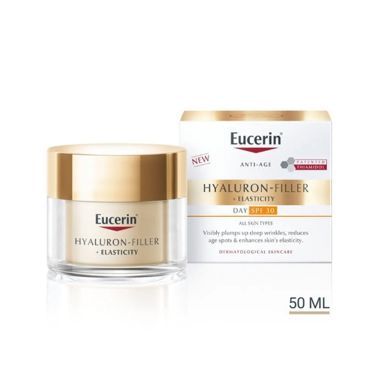 Eucerin Hyaluron‑Filler + Elasticity Day Cream SPF30 50 ml krukke